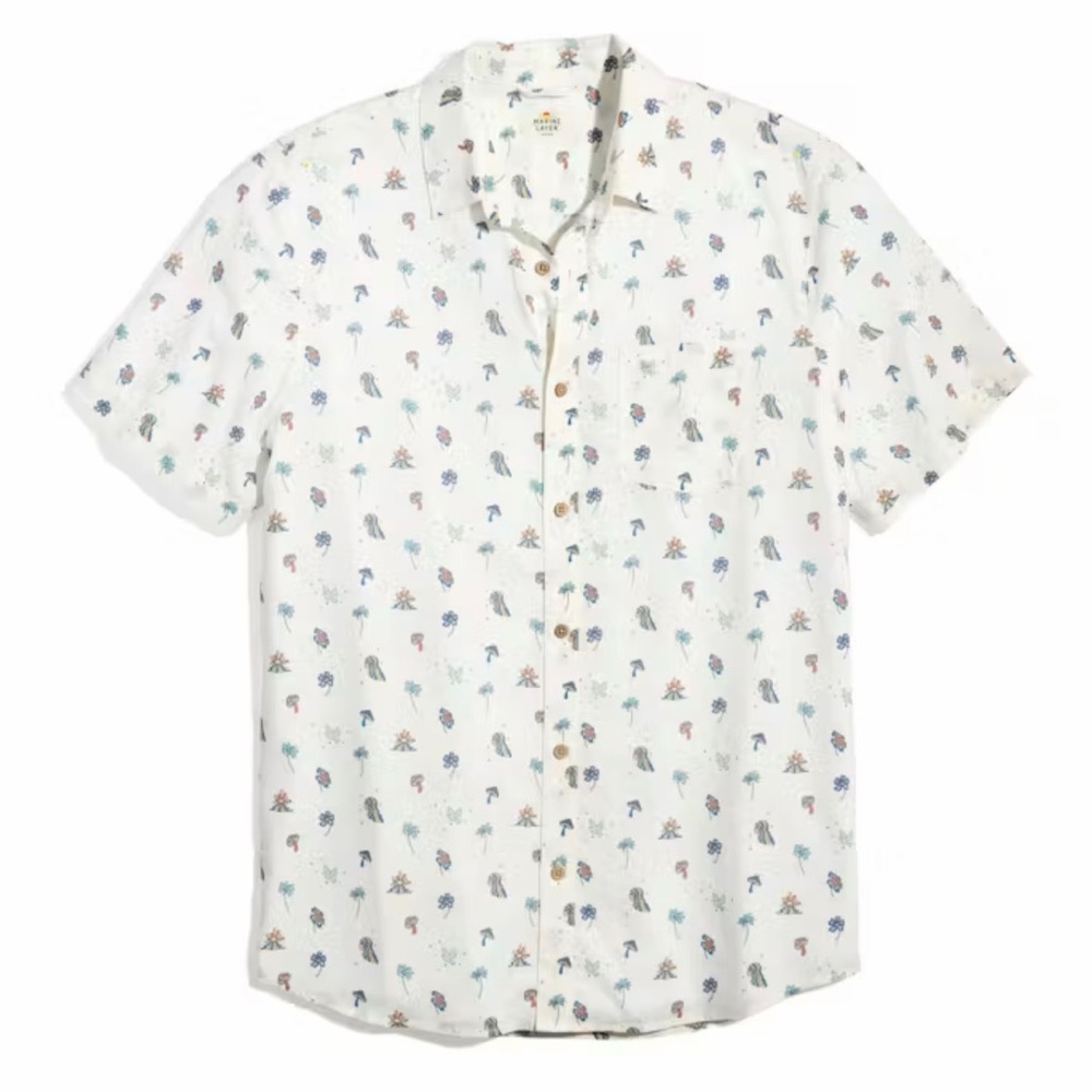 Marine Layer Trippy Icon Shirt - Off White (Size: Large) - Picture 3 of 8